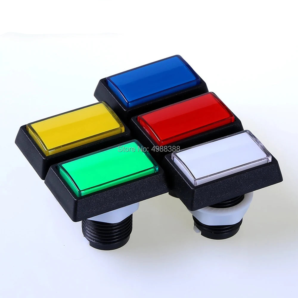 Bouton poussoir d’arcade LED rectangulaire 50x33mm