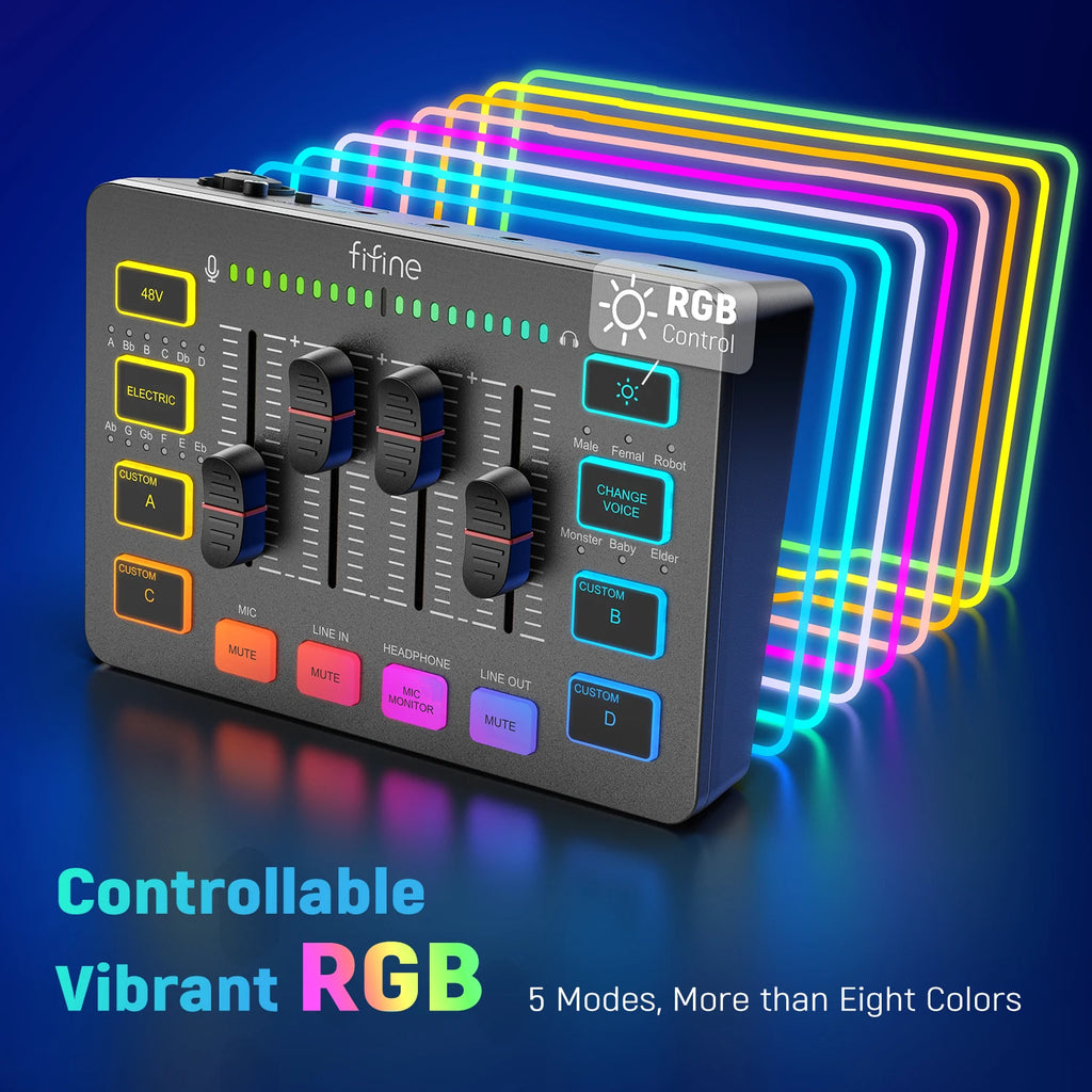 Mixeur Audio Gaming RGB