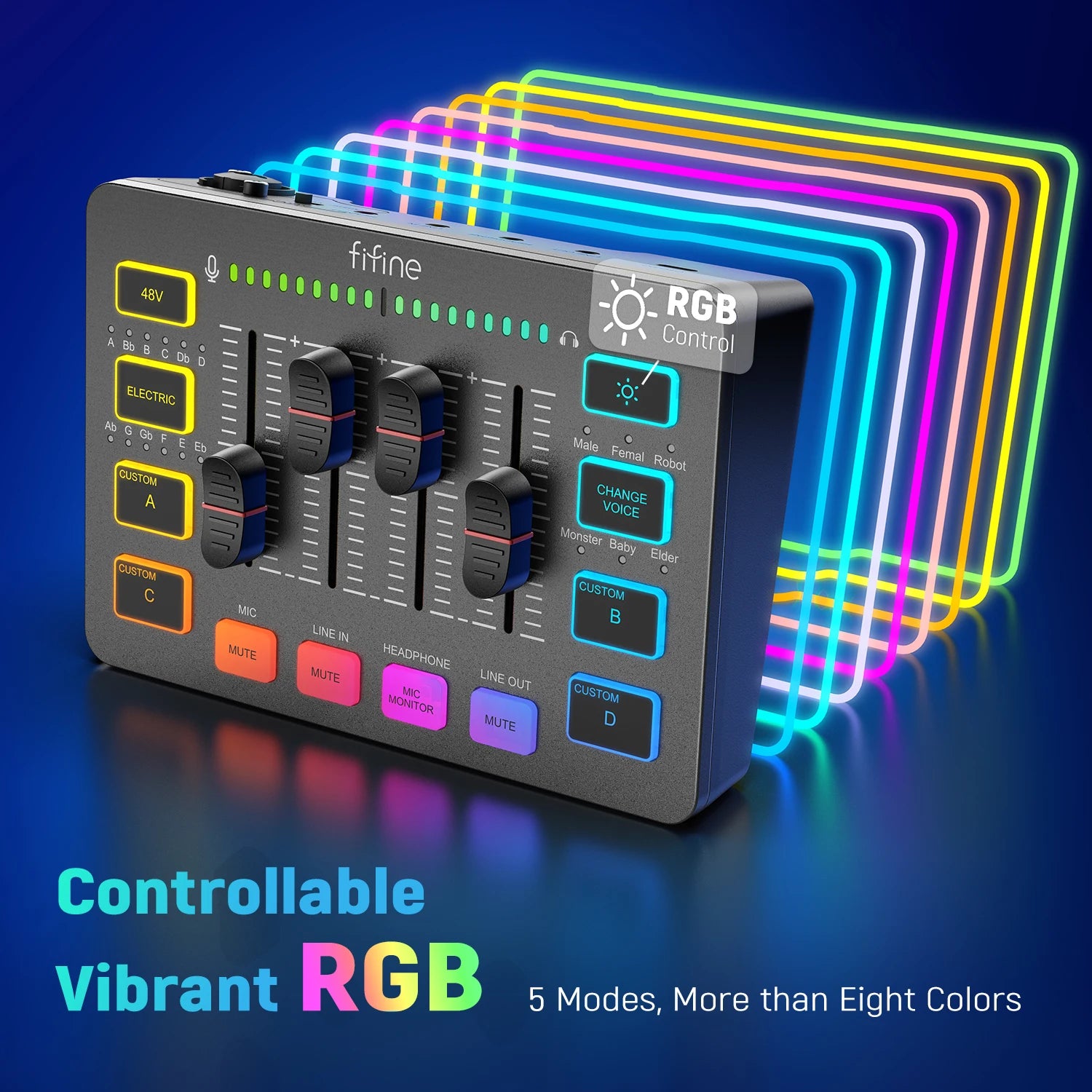Mixeur Audio Gaming RGB