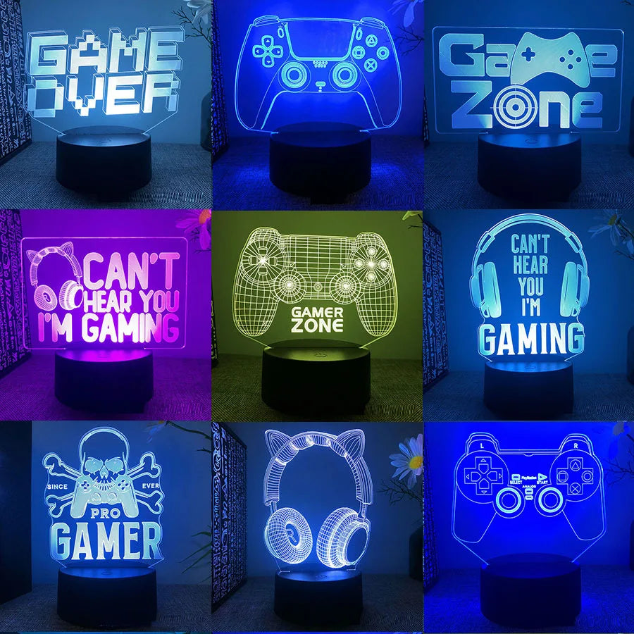 Lampe LED Gamer Game Over