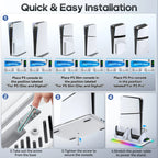 Support multifonction pour PS5/PS5 Slim/PS5 Pro avec refroidissement et station de charge