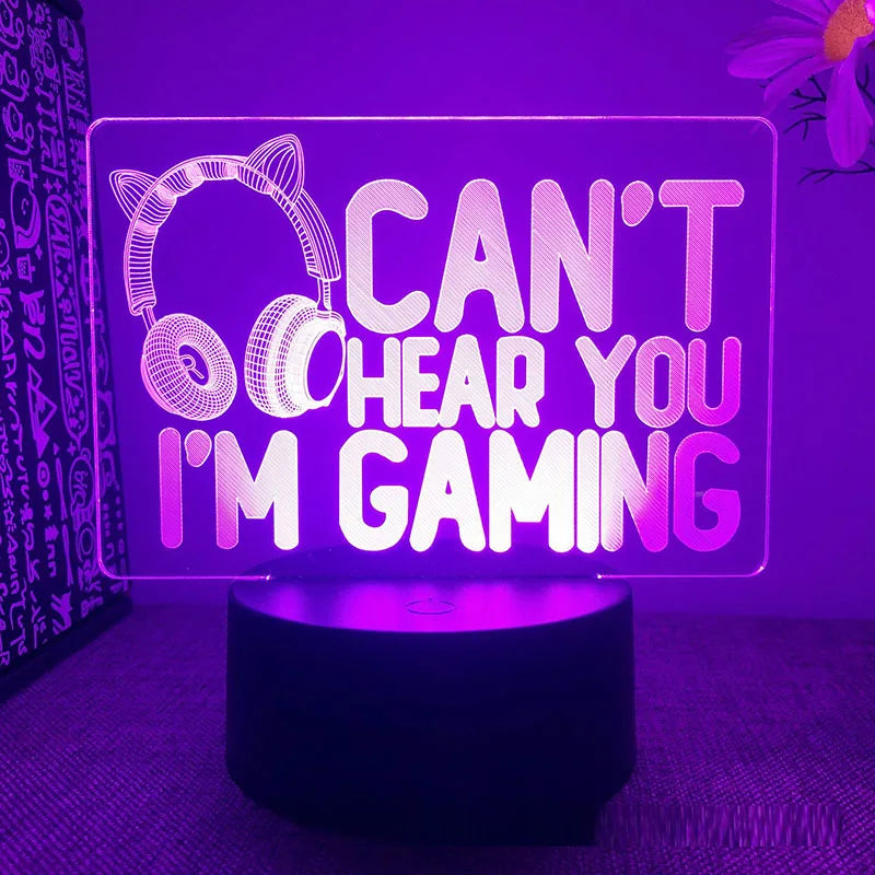 Lampe LED Gamer Game Over